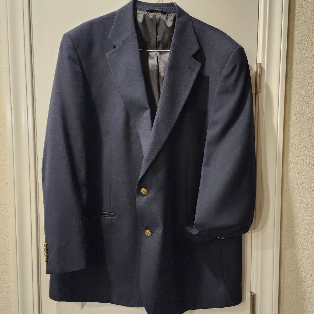 CM Gold Series Men's Navy Blue Sports Coat size 52L.  ITEM 1124251MC